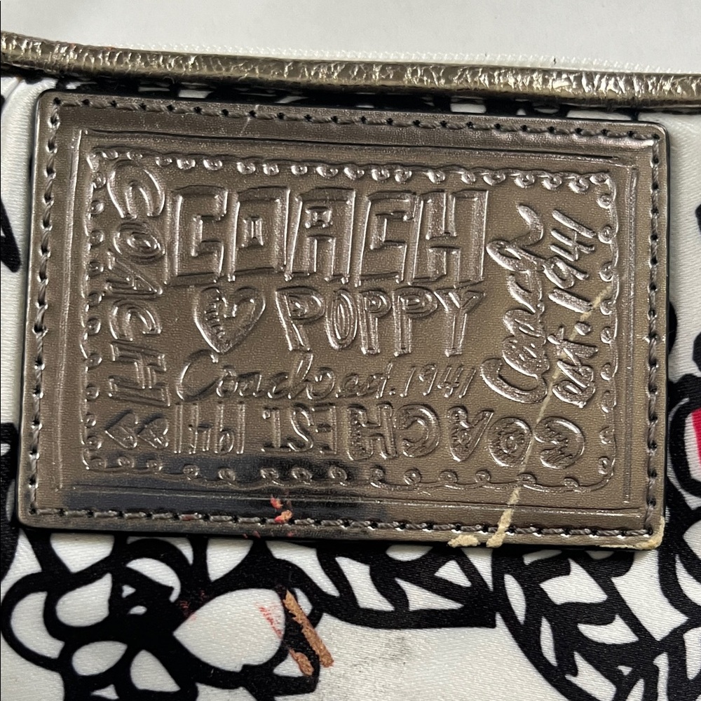 Coach White Floral Wristlet with Pink and Black Accents - Picture 6 of 6